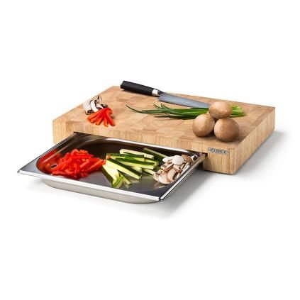 Doska na krájanie 48 x 32,5, s nerezovým podnosom, Continenta