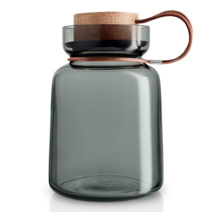 Dóza na potraviny z dymového skla Silhouette 1 l Eva Trio