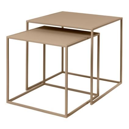 Odkladací stolík FERA, sada 2 ks, béžová farba, Blomus