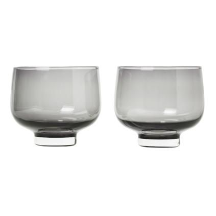 Pohár na vodu FLOW, sada 2 ks, 220 ml, dym, Blomus