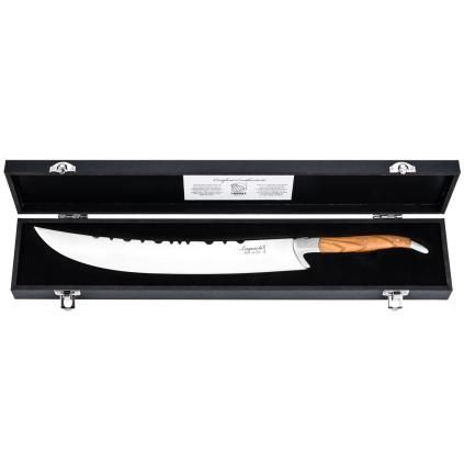 Šampanská šabľa LUXURY 30 cm, olivová rukoväť, Laguiole
