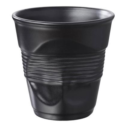Šálka na espresso FROISSÉS 80 ml, saténová čierna, porcelán, REVOL