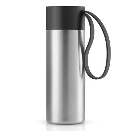 Nerezový termohrnček To Go s čiernym uzáverom 0,35 l Eva Trio