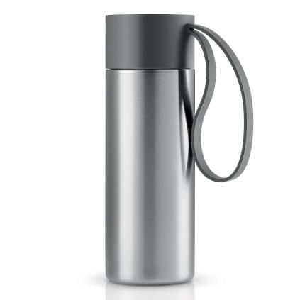Nerezový termohrnček To Go s šedým uzáverom 0,35 l Eva Trio