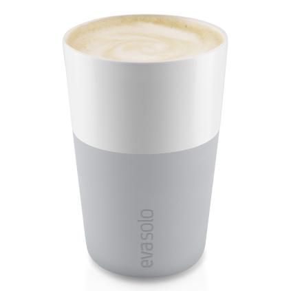 Termohrnčeky na café latte 360 ml 2 kusy svetle šedá Eva Trio