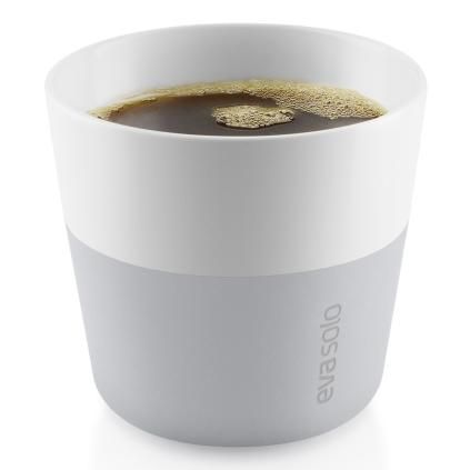 Termohrnčeky na kávu Lungo 230 ml 2 kusy svetle šedá Eva Trio