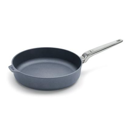 Panvica na soté DIAMOND LITE PRO 28 cm, rukoväť z nehrdzavejúcej ocele, titánová, WOLL