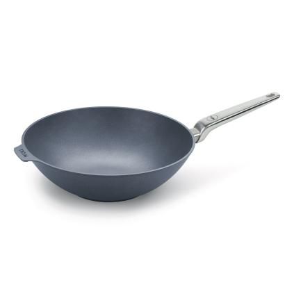 Wok DIAMOND LITE PRO 34 cm, rukoväť z nerezovej ocele, titán, WOLL