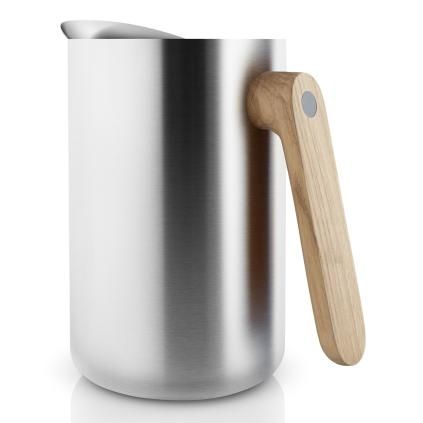 Vakuová termoska s drevenou rukoväťou Nordic kitchen nerez 1,0 l Eva Trio
