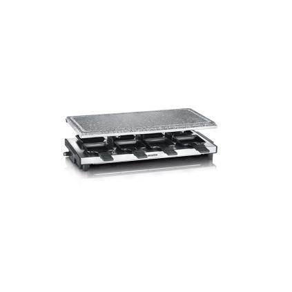 Gril Raclette RG 2374, 1500 W, 8 mini panvičiek, nerezová oceľ, Severin