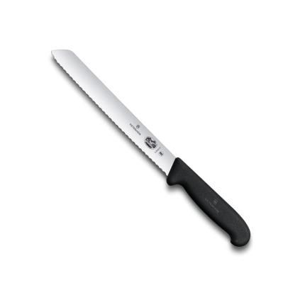 Nôž na chlieb 21 cm, čierna, plast, Victorinox