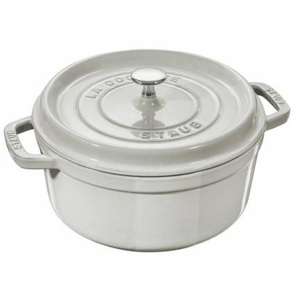 Kastról COCOTTE 20 cm, okrúhly, biely, liatinový, Staub