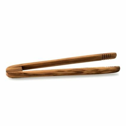 Servírovacia pinzeta 15 cm, hnedá, drevo, Continenta