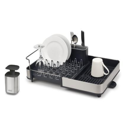 Odkvapkávač riadu RETHINK YOUR SINK, s dávkovačom mydla, skladacie, Joseph Joseph