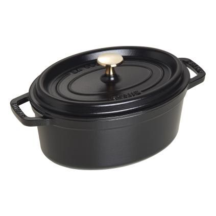 Oválny hrniec, čierna V 2,35 l Staub