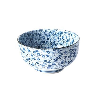 Jedálenská miska BLUE DAISY 16 cm, 800 ml, modrá, keramika, MIJ