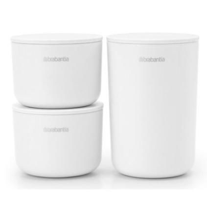 Kuchynské nádoby na uskladnenie, sada 3 ks, biela, Brabantia