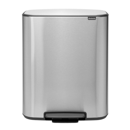 Pedálový odpadkový kôš BO 60 l, matná oceľ, Brabantia