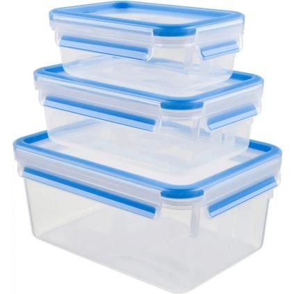 Nádoba na uchovávanie potravín MASTER SEAL FRESH, sada 3 ks, modrá, plast, Tefal