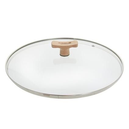 Pokrievka na hrniec 32 cm, s dreveným úchytom, sklo, de Buyer