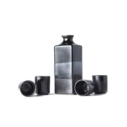 Súprava na saké GUNMETAL, 5 ks, MIJ