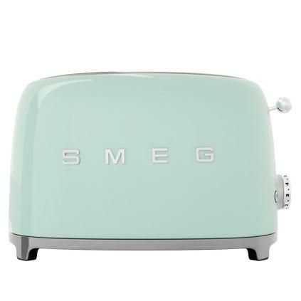 Hriankovač TSF01PGEU, 2 plátky, pastelovo zelená, Smeg