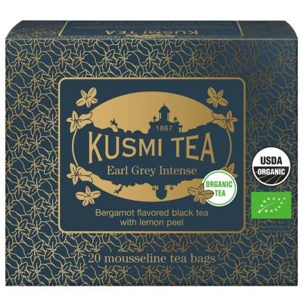 Čierny čaj EARL GREY INTENSE, 20 vrecúšok  čaju, Kusmi Tea