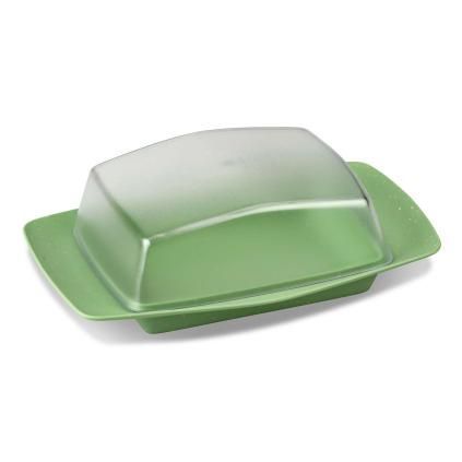 Dóza na maslo RIO 17,5 cm, prírodná listová zelená, plast, Koziol