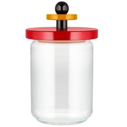 Dóza na potraviny 100 COLLECTION, 1 l, červená, sklo, Alessi