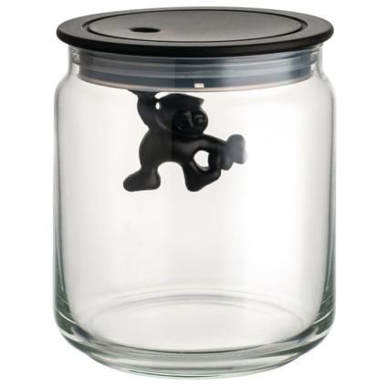 Dóza na potraviny GIANNI 750 ml, čierne viečko, Alessi