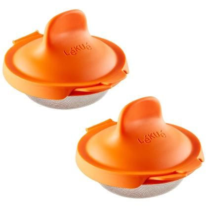 Tvorítka na stratené vajcia, súprava 2 ks, oranžová, silikón, Lékuké