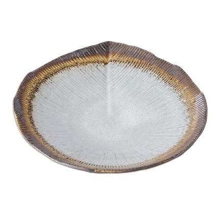 Veľká misa AKANE GREY 23 cm, nepravidelný tvar, MIJ