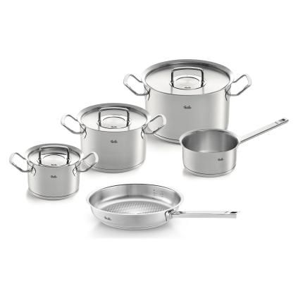Súprava hrncov ORIGINAL-PROFI COLLECTION, s rajnicou a univerzálnou panvicou, sada 5 ks, nerez, Fissler