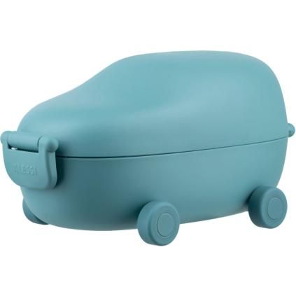 Desiatový box SNACKMOBILE, 2 priehradky, modrá, Alessi