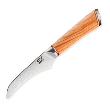 Okrajovací nôž SOK OLIVE SUNSHINE DAMASCUS, 8 cm, Dellinger