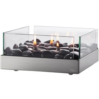 Olejová lampa FIREPLACE 23 cm, strieborná, Philippi