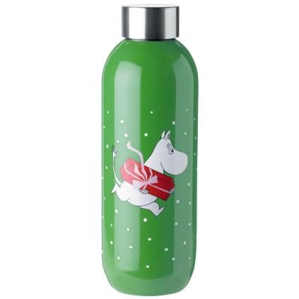 Cestovná fľaša TO GO CLICK MOOMIN PRESENT Stelton 0,75 l zelená