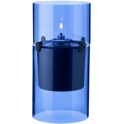 Olejová lampa LUCIE 17,5 cm, azúrová, sklo, Stelton