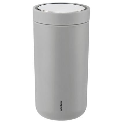 Termohrnček TO GO CLICK 200 ml, matná svetlo šedá, Stelton