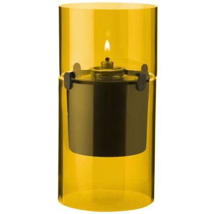 Olejová lampa LUCIE 17,5 cm, jantárová, sklo, Stelton