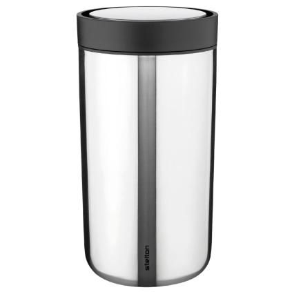 Termohrnček TO GO CLICK 400 ml, strieborná, Stelton