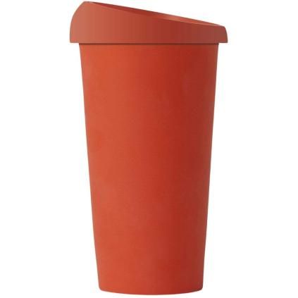 Hrnček s viečkom ANYTIME EMMA 450 ml, oranžová, porcelán, Viva Scandinavia