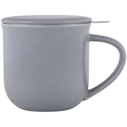 Hrnček s infuzérom na čaj MINIMA EVA 350 ml, šedá, porcelán, Viva Scandinavia