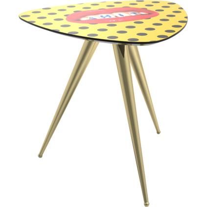 Odkladací stolík TOILETPAPER SHIT 57 x 48 cm, žltá, Seletti