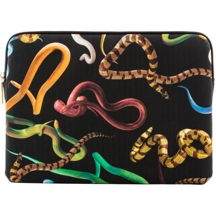 Puzdro na notebook TOILETPAPER SNAKES 34,5 x 25 cm, čierna, Seletti
