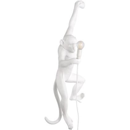 Nástenná lampa MONKEY HANGING LEFT HAND 76,5 cm, biela, Seletti