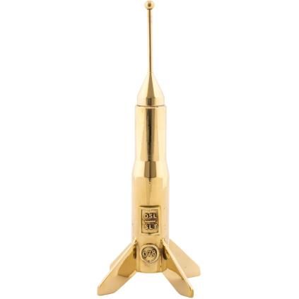 Svietnik na konickú sviečku COSMIC DINER LUNAR 17 cm, mosadz, Seletti