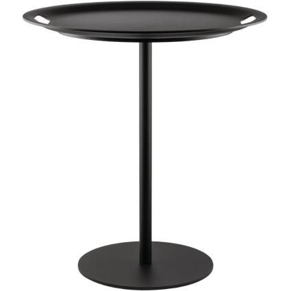 Odkladací stolík OP-LA 52 cm, s odnímateľným podnosom, čierna, Alessi