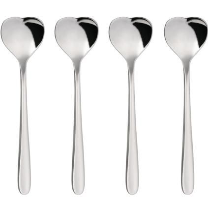 Čajová lyžička BIG LOVE, sada 4 ks, 14 cm, strieborná, Alessi