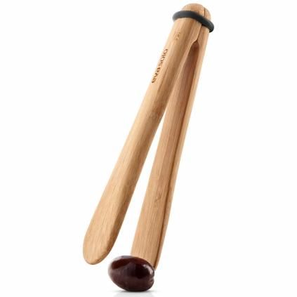 Kliešte na servírovanie NORDIC KITCHEN 16 cm, hnedá, bambus, Eva Trio
